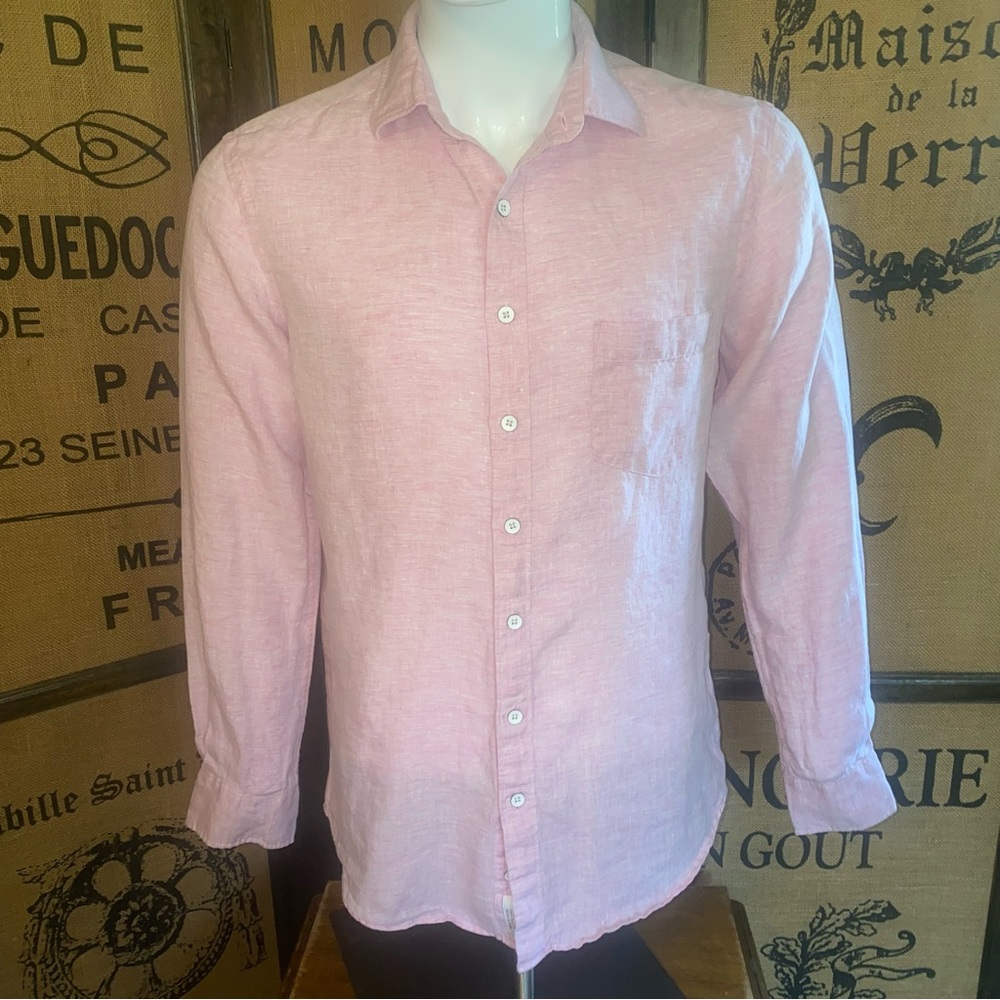Rodd & Gunn Salmon Pink Shirt, M, Sports Fit